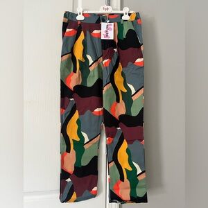 Wolf & Rita Colorful Abstract Pattern Pants NWT!